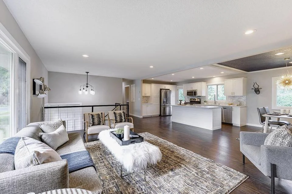 Edina living room after XI renovation